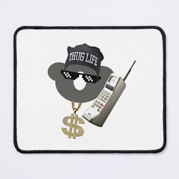Item preview, "Thug Life" Koala Meme - Ironic Graphic with 80s Brick Phone and Gold Chain designed and sold by SergioMiklos.