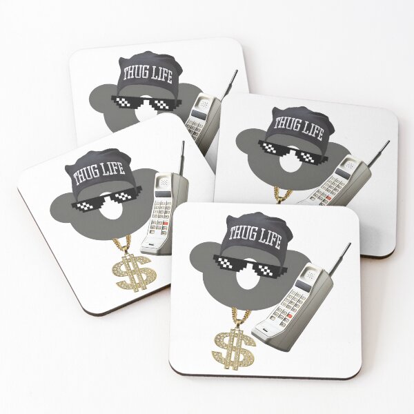 Item preview, "Thug Life" Koala Meme - Ironic Graphic with 80s Brick Phone and Gold Chain  designed and sold by SergioMiklos.