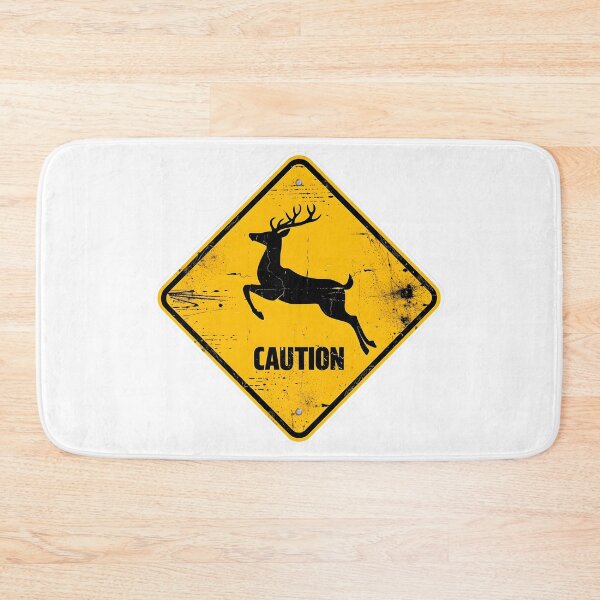 Item preview, Suicidal Deer Funny Warning Sign designed and sold by xMErCUrY03x.