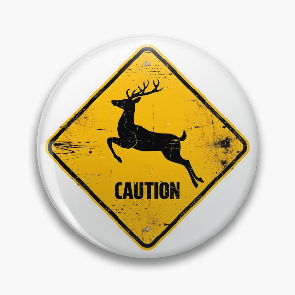 Item preview, Suicidal Deer Funny Warning Sign designed and sold by xMErCUrY03x.
