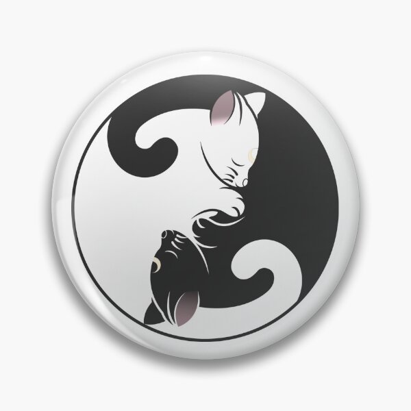 Item preview, Yin Yang Cats with Japanese Fortune Seal designed and sold by Naturich.