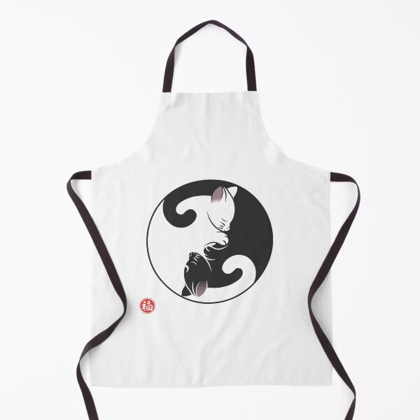 Item preview, Yin Yang Cats with Japanese Fortune Seal designed and sold by Naturich.