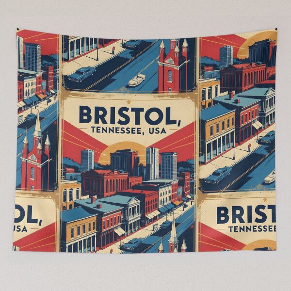 Item preview, Bristol Tennessee 1950s USA Vintage Travel Tourism designed and sold by TravelersGems.