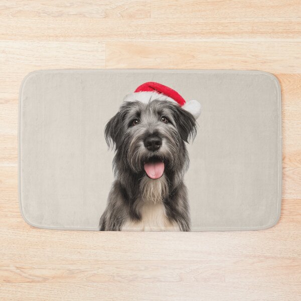 Item preview, Cute Briard dog Christmas Art — Briard dog Wearing Santa Hat designed and sold by LazyOwlStore.