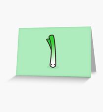 Cute spring onion Greeting Card