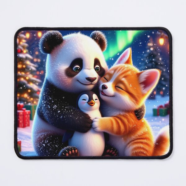 Item preview, Winter Hugs – Panda, Fox and Penguin Christmas Cuddle designed and sold by AmetistLight.