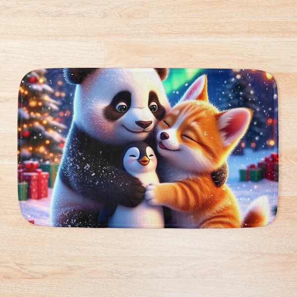 Item preview, Winter Hugs – Panda, Fox and Penguin Christmas Cuddle designed and sold by AmetistLight.