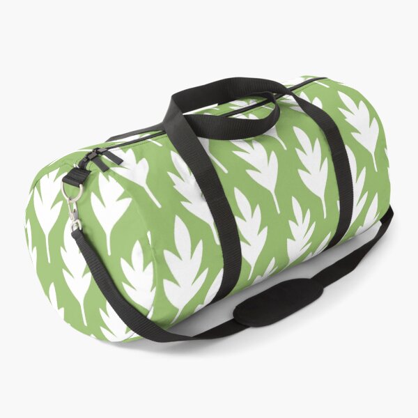 Item preview, White leaves on a light green background designed and sold by Alex Blud.