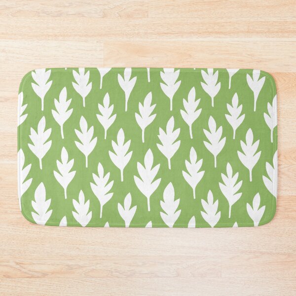 Item preview, White leaves on a light green background designed and sold by Alex  Blud.