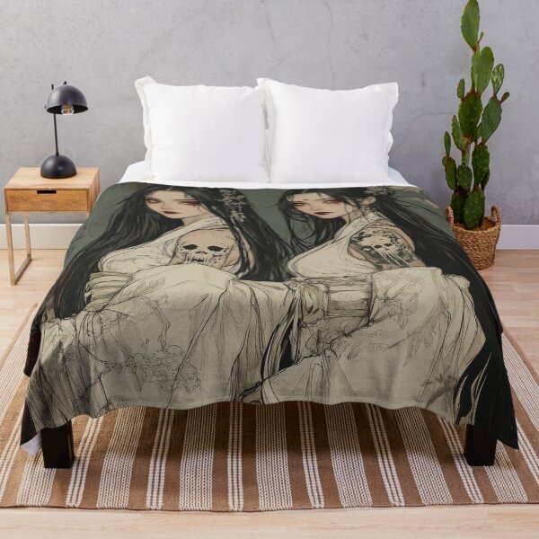 Item preview, Dark twin ghosts, Gothic anime art in vintage style with a mystical atmosphere designed and sold by Mauswohn.