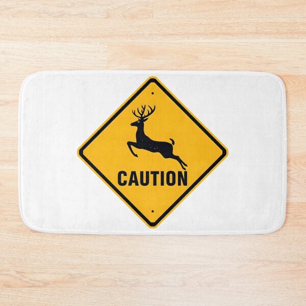 Item preview, Suicidal Deer Funny Warning Sign designed and sold by xMErCUrY03x.
