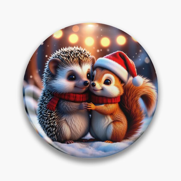 Item preview, Winter Hugs – Hedgehog and Squirrel Christmas Friends designed and sold by AmetistLight.