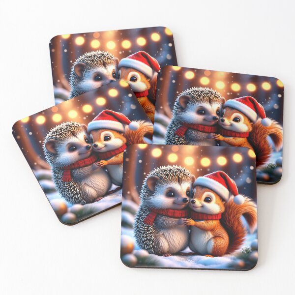Item preview, Winter Hugs – Hedgehog and Squirrel Christmas Friends designed and sold by AmetistLight.