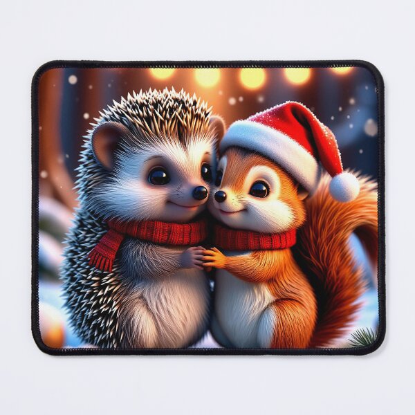 Item preview, Winter Hugs – Hedgehog and Squirrel Christmas Friends designed and sold by AmetistLight.