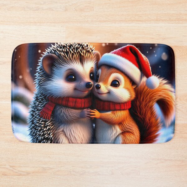 Item preview, Winter Hugs – Hedgehog and Squirrel Christmas Friends designed and sold by AmetistLight.