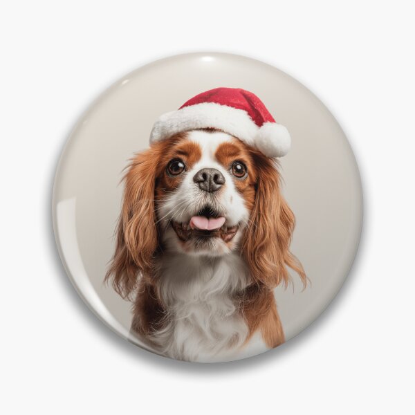 Item preview, Cute English Toy Spaniel Christmas Art — English Toy Spaniel Wearing Santa Hat designed and sold by LazyOwlStore.