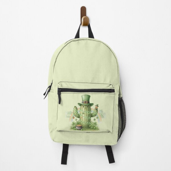 Item preview, Lucky St. Patrick's Day Cactus - Leprechaun & Shamrocks designed and sold by Syrupulse.
