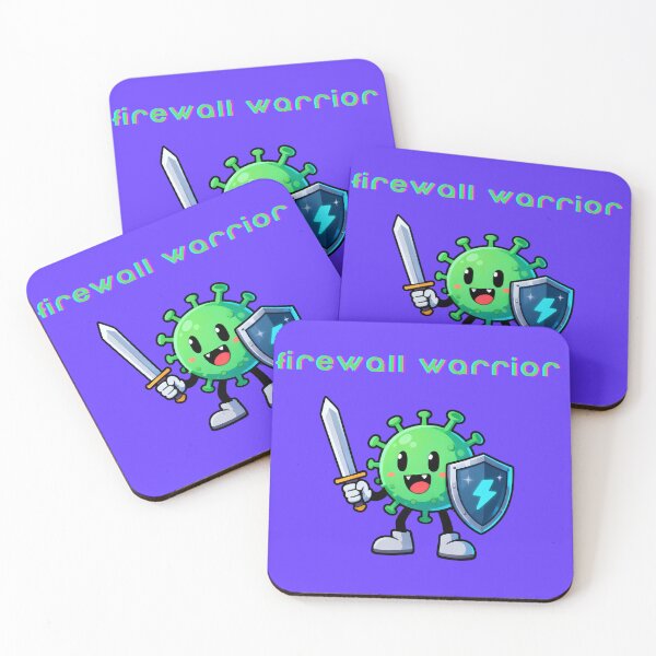 Item preview, Firewall Warrior by Modern Mojo | Cute Cybersecurity Virus Fighter | Geeky Tech Art designed and sold by Modern-Mojo.