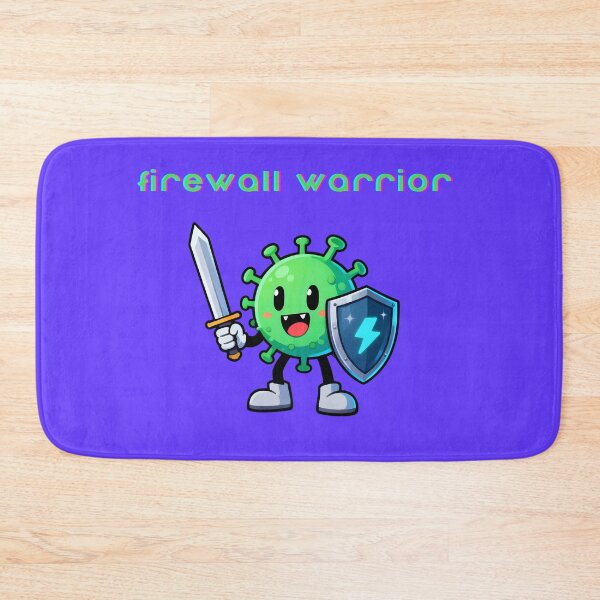 Item preview, Firewall Warrior by Modern Mojo | Cute Cybersecurity Virus Fighter | Geeky Tech Art designed and sold by Modern-Mojo.