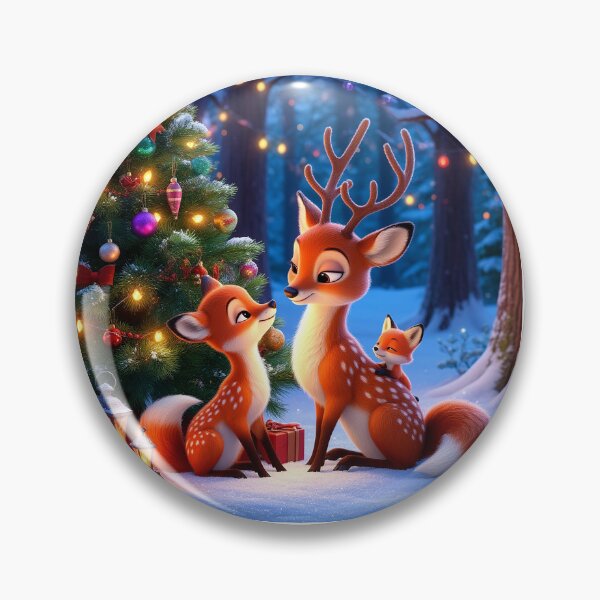 Item preview, Winter Hugs – Deer Family by the Christmas Tree designed and sold by AmetistLight.