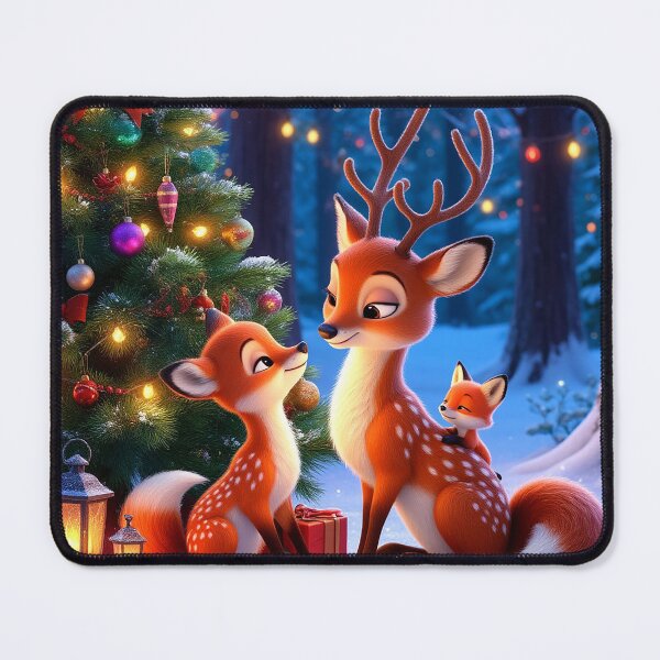 Item preview, Winter Hugs – Deer Family by the Christmas Tree designed and sold by AmetistLight.