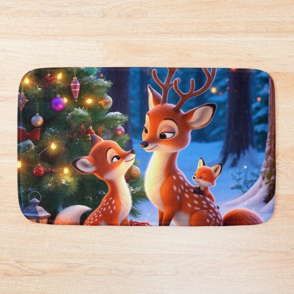 Item preview, Winter Hugs – Deer Family by the Christmas Tree designed and sold by AmetistLight.