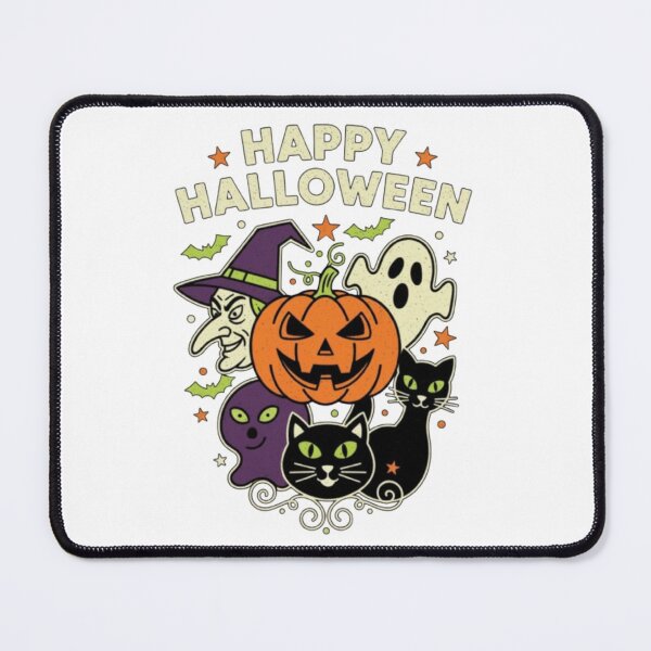 Item preview, Happy Halloween Vintage Die Cut Faces Classic Retro Poster designed and sold by Cellara91.