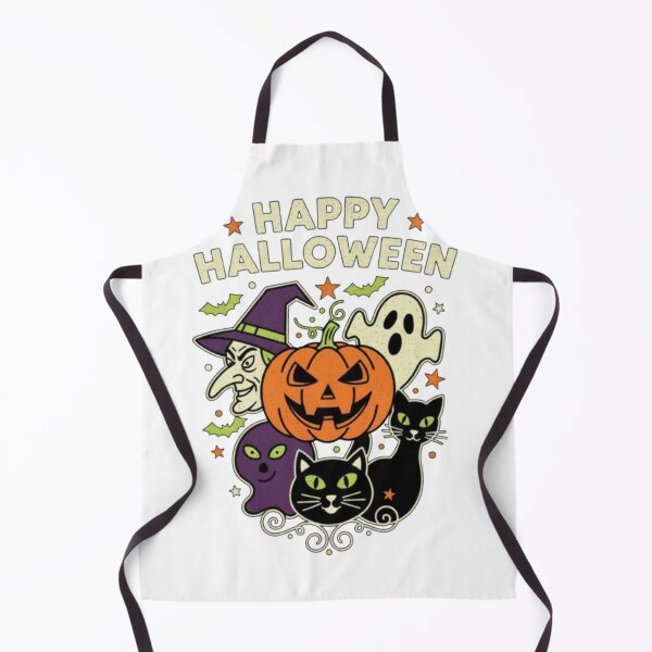 Item preview, Happy Halloween Vintage Die Cut Faces Classic Retro Poster designed and sold by Cellara91.