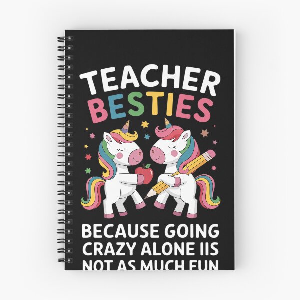 Item preview, Teacher Besties Because Going Crazy Alone Is Not Fun designed and sold by MonsterBuddiess.