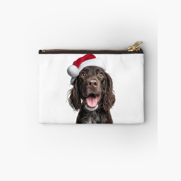 Item preview, Cute Field Spaniel Christmas Art — Field Spaniel Wearing Santa Hat designed and sold by LazyOwlStore.