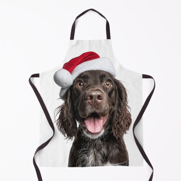 Item preview, Cute Field Spaniel Christmas Art — Field Spaniel Wearing Santa Hat designed and sold by LazyOwlStore.