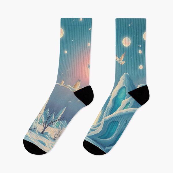 Item preview, Surreal Winter Dreamscape - Cosmic Lights & Fantasy Vibes designed and sold by FotoworldEdel.