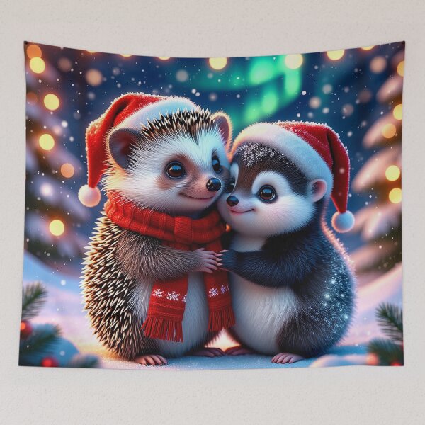 Item preview, Winter Hugs – Hedgehogs in Christmas Magic designed and sold by AmetistLight.
