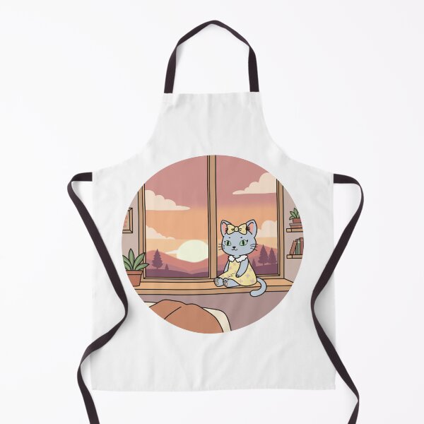 Item preview, Nina Watching Sunset | Cute Cat in Cozy Room designed and sold by holywarter.