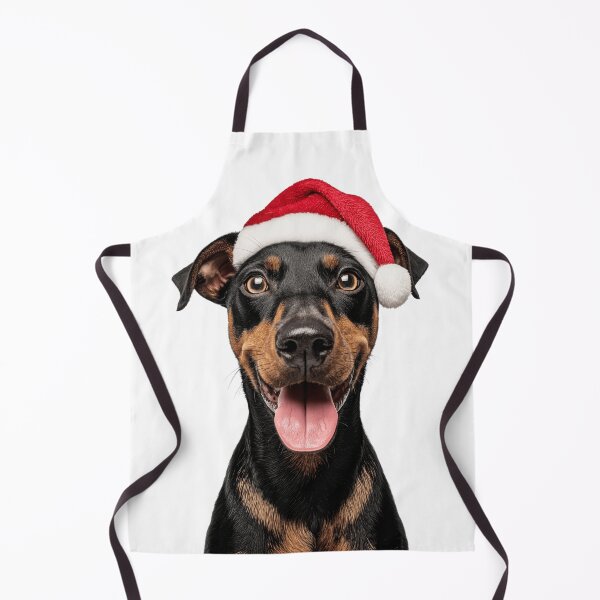 Item preview, Cute German Pinscher Christmas Art — German Pinscher Wearing Santa Hat designed and sold by LazyOwlStore.
