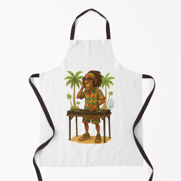 Item preview, Rasta Beach DJ – Colorful Reggae Vibes designed and sold by Les-Ink-Studio.