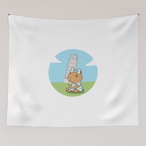 Item preview, Cute Capybara at Leaning Tower of Pisa designed and sold by holywarter.