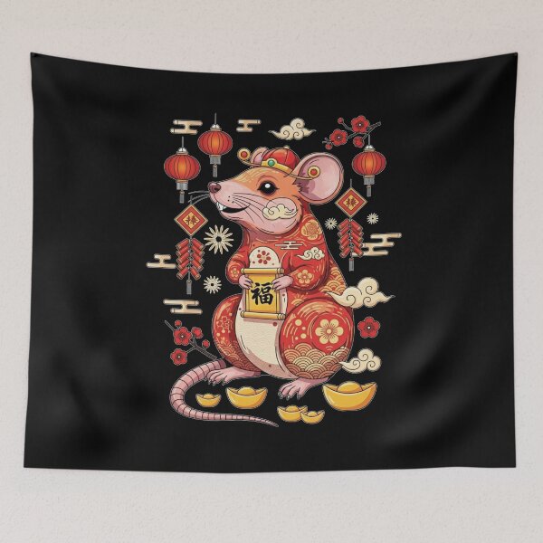 Item preview, Prosperous Lunar New Year Rat designed and sold by ZodiacWonders.