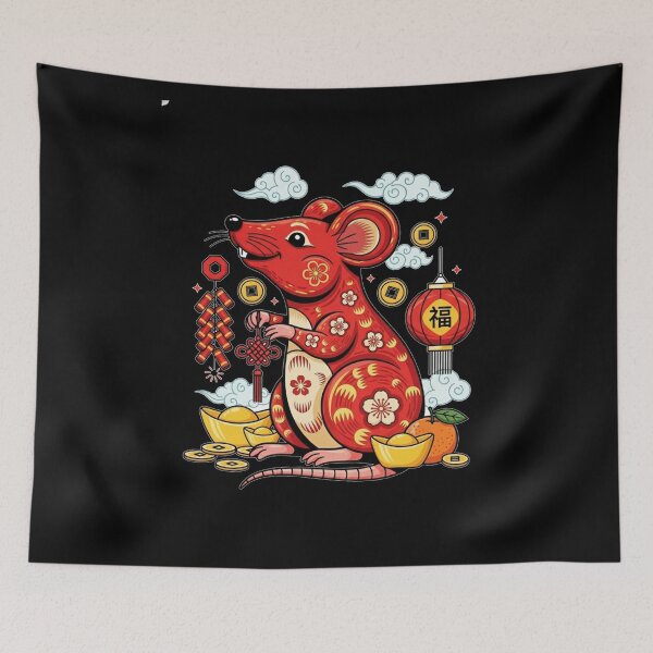 Item preview, Auspicious Year of the Rat designed and sold by ZodiacWonders.
