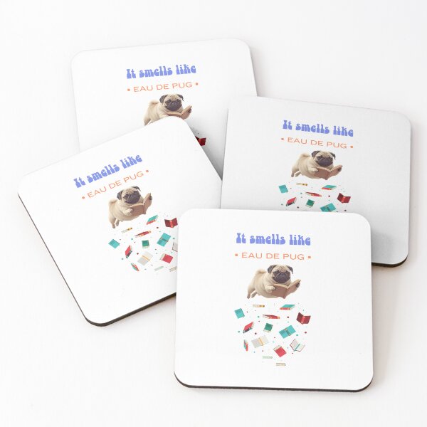 Item preview, Reading Pug Gift for Pug Lovers Reading Lover "IT smells like EAU DE PUG" designed and sold by sz0g0.