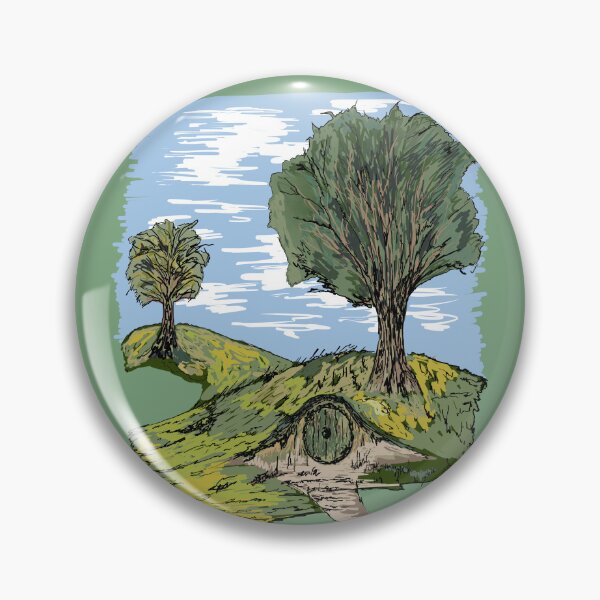 Item preview, The Shire Bag End Drawing Green designed and sold by Jamie Collins.