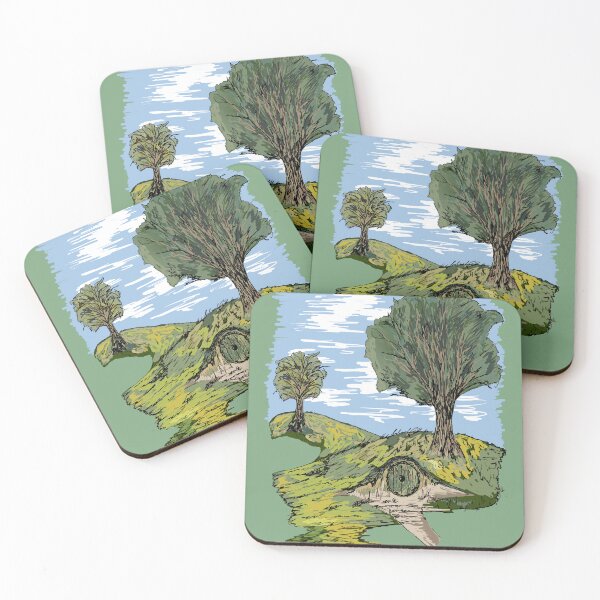 Item preview, The Shire Bag End Drawing Green designed and sold by Jamie Collins.