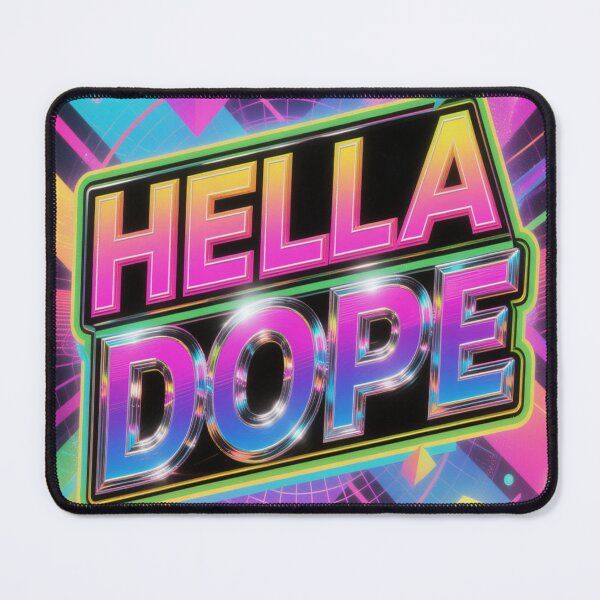 Item preview, HELLA DOPE 80's VIBES Retro TV Neon Pop Culture Nostalgia Design designed and sold by WHITE FLAME PRINTS.