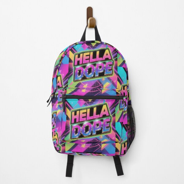 Item preview, HELLA DOPE 80's VIBES Retro TV Neon Pop Culture Nostalgia Design designed and sold by WHITE FLAME PRINTS.