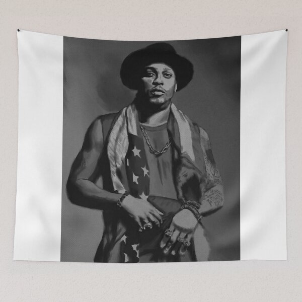 Artikelvorschau, Porträtgemälde des legendären Musikers D’Angelo entworfen und verkauft von thehat24.