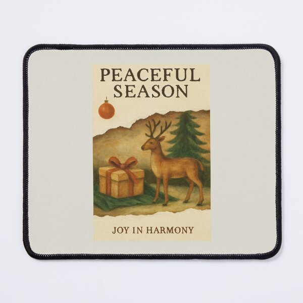 Item preview, Edward Hicks-Inspired Christmas Scene with Draped Fabric and Woodland Calm designed and sold by SplashTastic.
