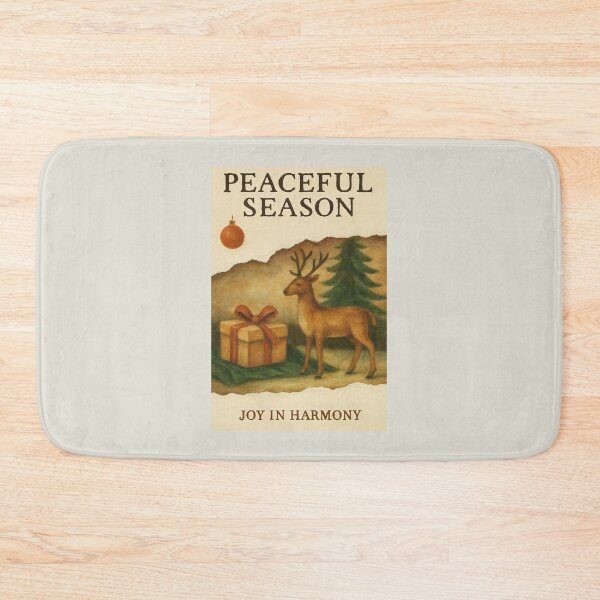 Item preview, Edward Hicks-Inspired Christmas Scene with Draped Fabric and Woodland Calm designed and sold by SplashTastic.