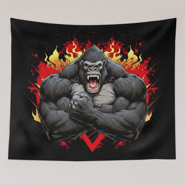 Item preview, Gorilla Power Rage - Epic Gym & Workout Graphic designed and sold by ifundesign.