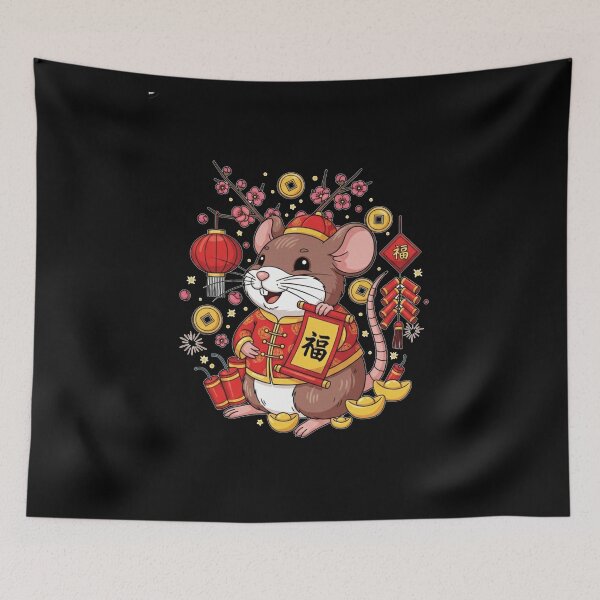 Item preview, Prosperous Rat Fortune Scroll designed and sold by ZodiacWonders.