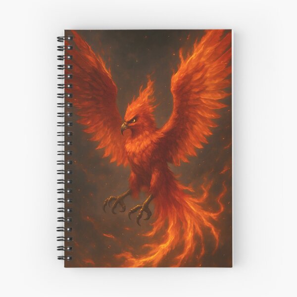 Item preview, Fiery Phoenix Digital Painting Mythical Bird designed and sold by PandaTShirtShop.